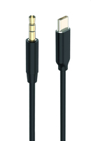 ACV 2GO 797219 - 3.5mm - Männlich - USB Typ-C - Männlich - 1 m - Schwarz