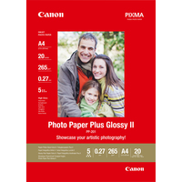 [760304000] Canon Photo Paper Plus Glossy II PP-201 A4 Photo Paper - 260 g/m² - 210x297 mm - 20 sheet