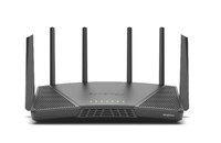 [13659062000] Synology RT6600ax Router WiFi6 1xWAN 3xGbE 1x2.5Gb - Wi-Fi 6E (802.11ax) - Tri-Band (2,4 GHz / 5 GHz / 5 GHz) - Eingebauter Ethernet-Anschluss - 3G - Schwarz - Tragbarer Router