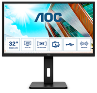 [9979051000] AOC P2 Q32P2 - 80 cm (31.5") - 2560 x 1440 pixels - 2K Ultra HD - LED - 4 ms - Black