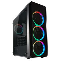 [8410758000] LC-Power Gaming 703B - Quad-Luxx - Midi Tower - PC - Black - ATX - micro ATX - Mini-ITX - Metal - Plastic - Tempered glass - Gaming