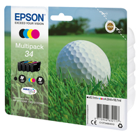 [5304177000] Epson Golf ball Multipack 4-colours 34 DURABrite Ultra Ink - Standard Yield - Pigment-based ink - 6.1 ml - 4.2 ml - 1 pc(s) - Multi pack