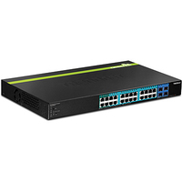 TRENDnet TPE-2840WS - Managed - Gigabit Ethernet (10/100/1000) - Full duplex - Power over Ethernet (PoE) - Rack mounting - 1U