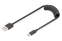 [14459519000] DIGITUS USB 2.0 - USB A to USB C Spiral Cable