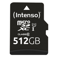 Intenso microSD 512GB UHS-I Perf CL10| Performance - 512 GB - MicroSD - Klasse 10 - UHS-I - Class 1 (U1) - Schockresistent - Temperaturbeständig - Wasserdicht - Röntgensicher