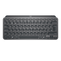Logitech MX Keys Mini Minimalist Wireless Illuminated Keyboard - Mini - RF Wireless + Bluetooth - QWERTY - LED - Graphite