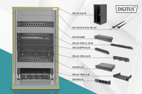 [11937051000] DIGITUS Netzwerk-Set 254 mm (10") - 12HE, 312 x 300 mm (B x T)