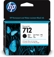 [9080080000] HP 712 80-ml Black DesignJet Ink Cartridge - High (XL) Yield - Pigment-based ink - 80 ml - 1 pc(s) - Single pack