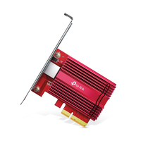 [9630100000] TP-LINK 10 Gigabit PCI Express Netzwerk Adapter - Eingebaut - Kabelgebunden - PCI Express - Ethernet - 10000 Mbit/s - Rot