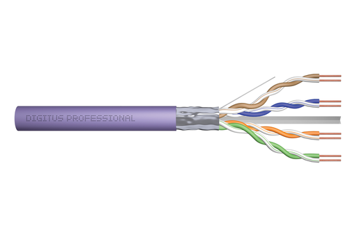 DIGITUS Cat.6 F/UTP Verlegekabel, 100 m, simplex, Eca