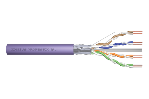 DIGITUS Cat.6 F/UTP installation cable, 100 m, simplex, Eca