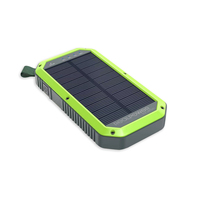 [14407445000] RealPower PB-10000 Solar - 10000 mAh - Lithium Polymer (LiPo) - Kabelloses Aufladen - Schwarz - Grün