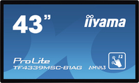Iiyama ProLite TF4339MSC-B1AG - 109.2 cm (43") - 1920 x 1080 pixels - Full HD - LED - 8 ms - Black