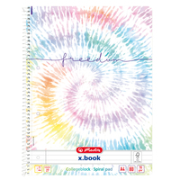 [15480525000] Herlitz New Batik Freedom - Pattern - Multicolour - A4 - 80 sheets - 70 g/m² - Lined paper