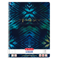 [15480518000] Herlitz New Batik Fearless - Muster - Blau - Navy - A4 - 80 Blätter - 70 g/m² - Liniertes Papier