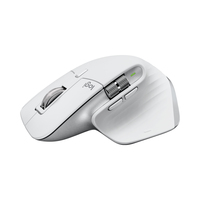 [13797513000] Logitech MX Master 3S Performance Wireless Mouse - Right-hand - Laser - RF Wireless + Bluetooth - 8000 DPI - Silver - White