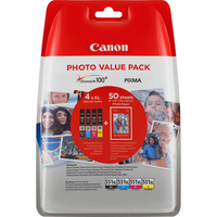 Canon CLI-551XL High Yield BK/C/M/Y Photo Value Pack - Dye-based ink - Dye-based ink - Multi pack