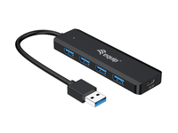 [15118883000] Equip USB-Hub 4-Port 3.0 ->4x3.0+USBC Ada. o.Netz schwarz - Hub - 4-Port