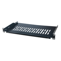 LogiLink SF1C35B - Rack shelf - Black - Steel - 10 kg - 1U - 48.3 cm (19")