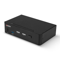 [11550489000] Lindy 2 Port DisplayPort 1.4 USB 3.0 KVM switch - 7680 x 4320 pixels - 4K Ultra HD - Black