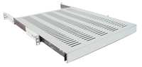 Intellinet 19" Sliding Shelf - 1U - 800 to 1000mm Depth - shelf depth 550mm - Grey - Rack shelf - Grey - Steel - 35 kg - 1U - 48.3 cm (19")