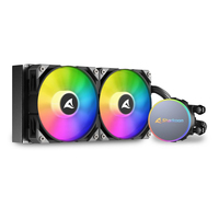 Sharkoon S70 rgb - All-in-one liquid cooler - 12 cm - 600 RPM - 2000 RPM - 35 dB - 131.93 m³/h