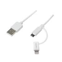 [6608228000] LogiLink CU0118 - 1 m - Micro-USB A - USB A - Weiß