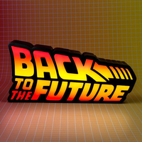 [15750483000] Fizz Creations Back to the Future Logo Light - Warm glow - Black - Yellow - Battery - AA - 285 mm - 8 mm