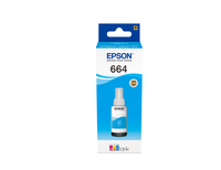 Epson 664 Ecotank Cyan ink bottle (70ml) - Cyan - Epson - EcoTank L555 EcoTank L355 EcoTank ET-4550 EcoTank ET-4500 EcoTank ET-3600 EcoTank ET-2650 EcoTank... - Grau - 70 ml - Indonesien