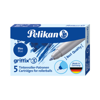 [3130038000] Pelikan Tintenschreiberpatronen griffix Blau 5 ST - Blau - Kugelschreiber - Box - 5 Stück(e)