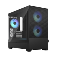 Fractal Design Pop Mini Air - Mini Tower - PC - Black - micro ATX - Mini-ITX - Steel - Tempered glass - Multi