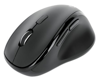 [16098618000] Manhattan Ergonomic Wireless Mouse - Right Handed - Adjustable 800/1200/1600dpi - 2.4Ghz (up to 10m) - Six Button with Scroll Wheel - Combo USB=A and USB-C receiver - Black - AA battery (included) - Three Year Warranty - Retail Box - Right-hand - Optical - RF Wirel