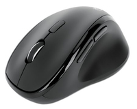 Manhattan Ergonomic Wireless Mouse - Right Handed - Adjustable 800/1200/1600dpi - 2.4Ghz (up to 10m) - Six Button with Scroll Wheel - Combo USB=A and USB-C receiver - Black - AA battery (included) - Three Year Warranty - Retail Box - Right-hand - Optical - RF Wirel