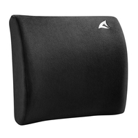 Sharkoon Skiller SLC10 - Lumbar cushion - Memory foam - Chair - Black - Rectangle - Zipper