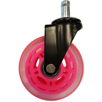[9667622000] LC-Power LC-CASTERS-7BP-SPEED - Castor wheels - LC-Power - Pink - Plastic - Rubber - 7.5 cm - 1.13 kg