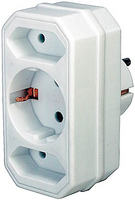 [1060302000] Brennenstuhl Adapter with 2 + 1 sockets - White