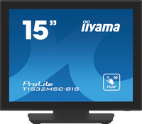 Iiyama 15 T1532MSC-B1S VGA HDMI DP - Flat Screen - 38 cm