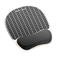 Fellowes 9653401 - Black - White - Pattern - Polypropylene (PP) - Wrist rest