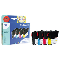 Pelikan 4106902 - Tinte auf Pigmentbasis - Schwarz - Cyan - Magenta - Gelb - Multi pack - Brother DCP-J125 - J140W - J315W - J515W - MFC-J220 - J265W - J410 - J415W - 4 Stück(e)