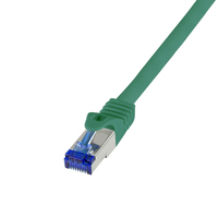 [12309033000] LogiLink Patchkabel Ultraflex Cat.6a S/Ftp grün 0.25 m - Cable - Network