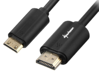 Sharkoon 3m - HDMI/Mini HDMI - 3 m - HDMI Type A (Standard) - HDMI Type C (Mini) - 4096 x 2160 pixels - 3D - Black