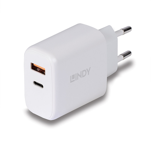 [16331367000] Lindy 30W USB Type A & C Charger - USB Typ C