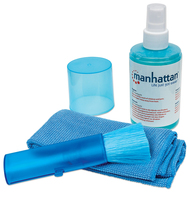 [1621133000] Manhattan LCD Cleaning Kit - Alcohol-free - Includes Cleaning Solution (200ml) - Brush and Microfibre Cloth - Ideal for use on monitors/laptops/keyboards/etc - Three Year Warranty - Blister - Equipment cleansing wet/dry cloths & liquid - LCD/TFT/Plasma - 200 ml - M