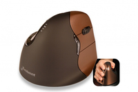 Bakker Evoluent4 Mouse Small Wireless (Right Hand) - Right-hand - RF Wireless - 2600 DPI - Brown