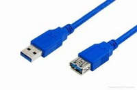 [3401057000] MEDIARANGE 3m - USB3.0-A - USB3.0-A - 3 m - USB A - USB A - USB 3.2 Gen 1 (3.1 Gen 1) - Male/Female - Blue