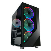 LC-Power Gaming 803B - Midi Tower - PC - Black - ATX - micro ATX - Mini-ITX - Metal - Tempered glass - Plastic - Gaming