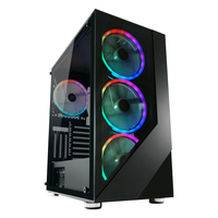 [11902773000] LC-Power Gaming 803B - Midi Tower - PC - Schwarz - ATX - micro ATX - Mini-ITX - Metall - Gehärtetes Glas - Kunststoff - Gaming