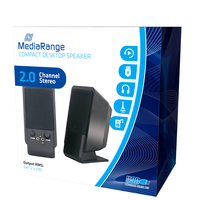 MEDIARANGE MROS352 - 1-way - 2.0 channels - Wired - 6 W - 180 - 20000 Hz - Black