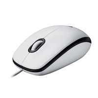 [14220988000] Logitech Mouse M100 - Ambidextrous - Optical - USB Type-A - 1000 DPI - White