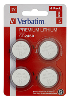 [10217041000] Verbatim CR2450 - Einwegbatterie - CR2450 - Lithium - 3 V - 4 Stück(e) - Silber
